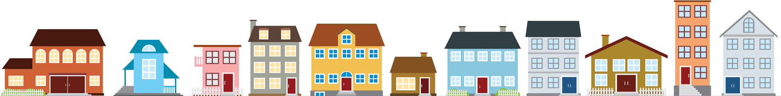 Picture of drawn Houses for Footer